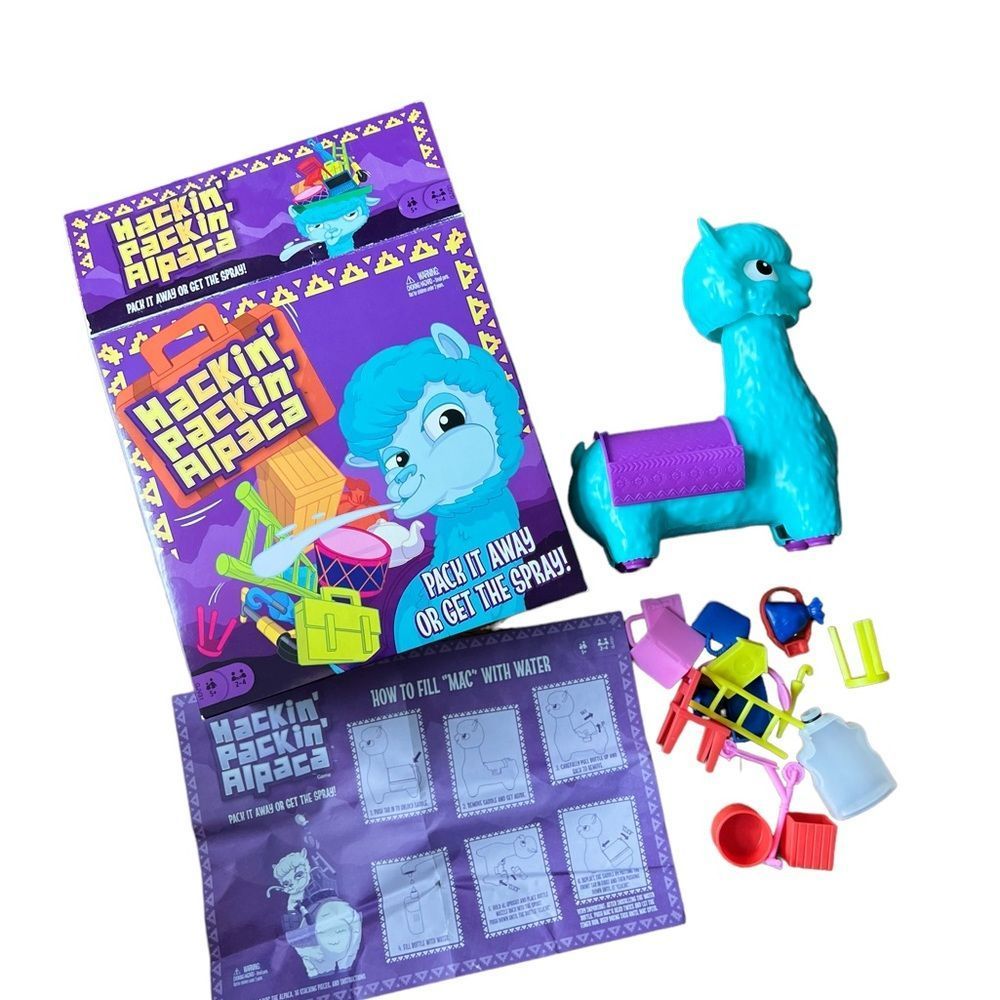 Hackin’ Packin’ Alpaca Game - All Pièces, Box, Instructions - Ages 5 and Up